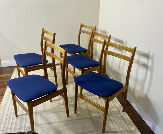 Image 1 of Suite Of 5 Scandinavian Chairs Year 60.Ref Ron