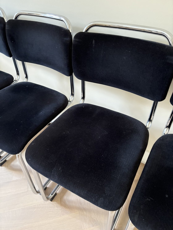 Image 1 of 4x Gispen 101 Chairs Black