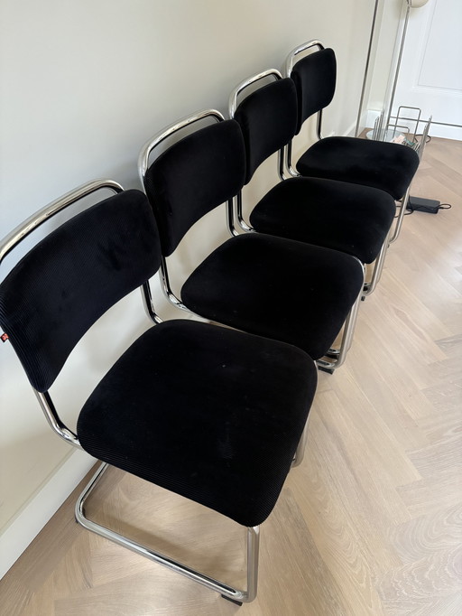 4x Gispen 101 Chairs Black