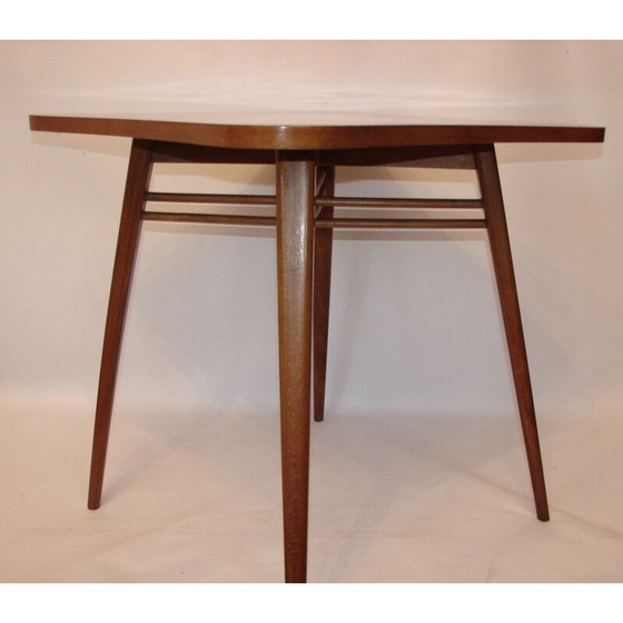Image 1 of Vintage wooden and glass side table, 1960s