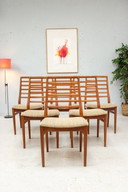 6 sedie vintage in teak, stile danese di metà secolo