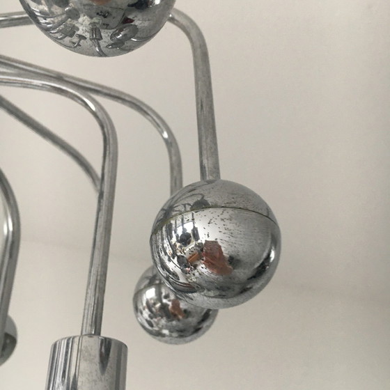 Image 1 of Lampe suspendue Sputnik de l'ère spatiale, design des années 60, années 60