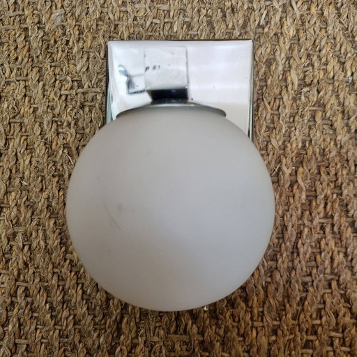 Space Age wall lamp Opaline ball