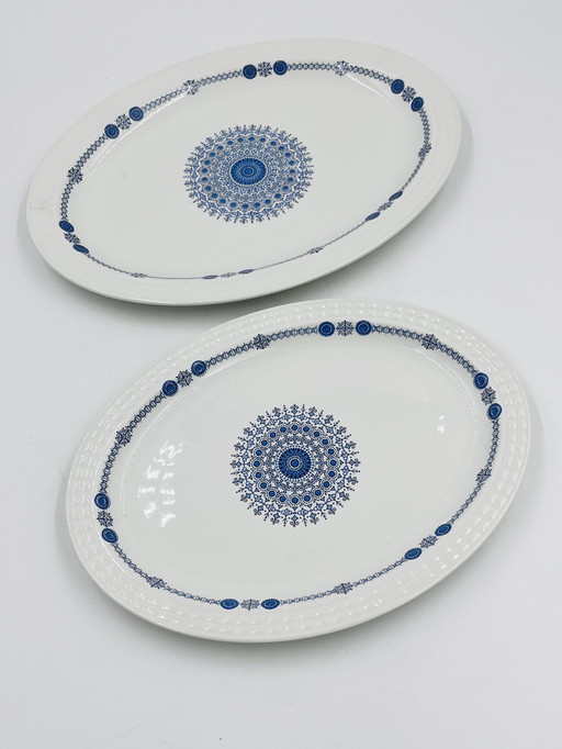 Set Of 2 Pontesa Ironstone Vegetable Plates