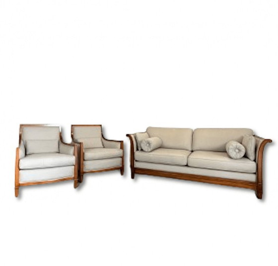 Image 1 of Schuitema Art Deco Set: Sofa and Two Armchairs