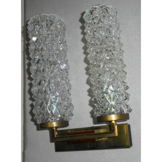 Image 1 of Pair of vintage Scandinavian teak wall lamps, 1970s