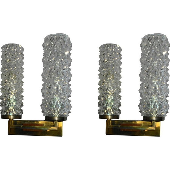 Image 1 of Pair of vintage Scandinavian teak wall lamps, 1970s