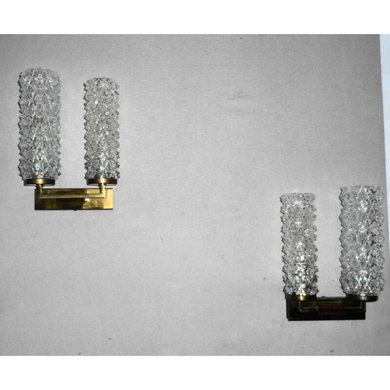 Image 1 of Pair of vintage Scandinavian teak wall lamps, 1970s