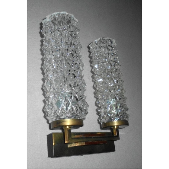 Image 1 of Pair of vintage Scandinavian teak wall lamps, 1970s
