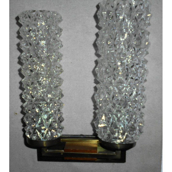 Image 1 of Pair of vintage Scandinavian teak wall lamps, 1970s