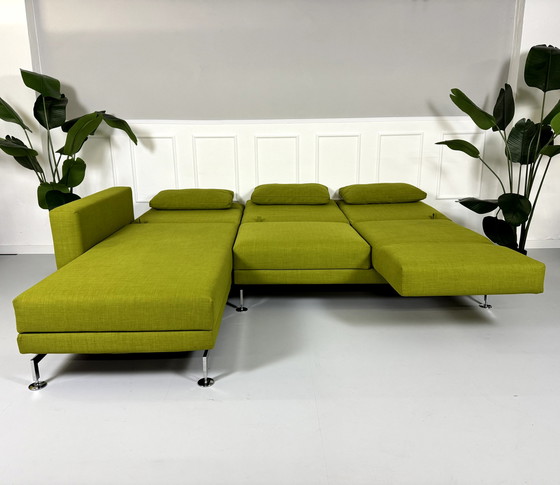 Image 1 of Brühl Moule corner sofa fabric sofa couch green exhibition piece