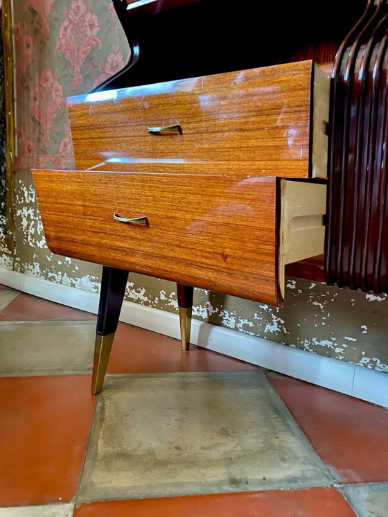 Image 1 of 1X Rosewood Italian Sideboard By Osvaldo Borsani