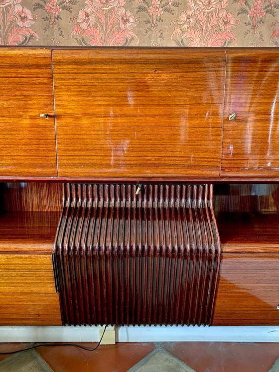 Image 1 of 1X Rosewood Italian Sideboard By Osvaldo Borsani