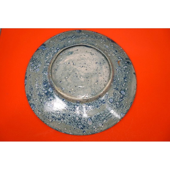 Image 1 of Targa murale vintage in ceramica blu, Germania 1970