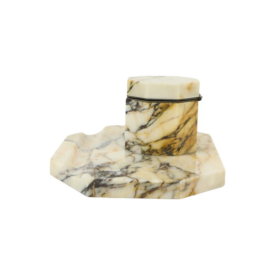 Image 1 of Art Deco Marble Inkpot