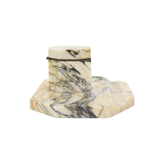 Image 1 of Art Deco Marble Inkpot