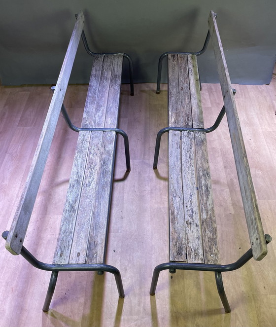 Image 1 of Pair of Farm Benches