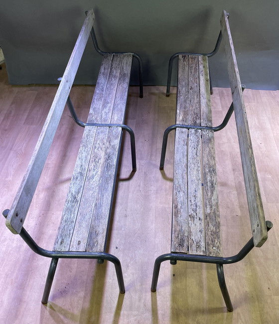 Image 1 of Pair of Farm Benches