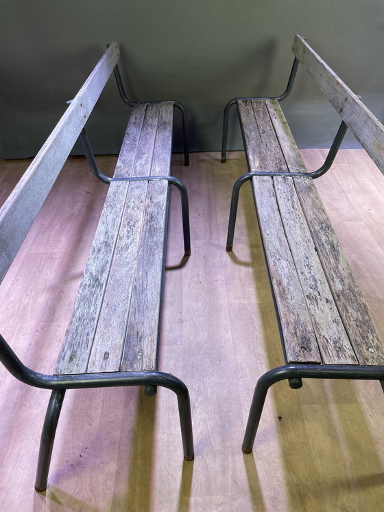 Image 1 of Pair of Farm Benches