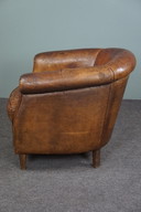 Sheep leather club armchair