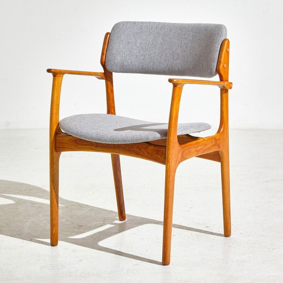 Image 1 of Set of 5 vintage oakwood armchair with wool upholstery model 49 by Erik Buch for O.D. Møbler, 1960s