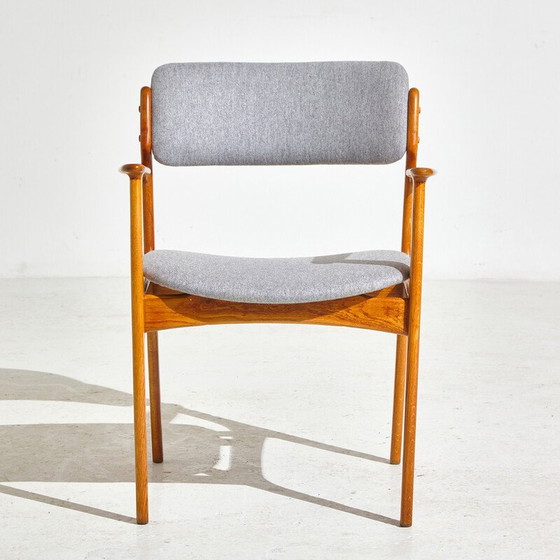 Image 1 of Set of 5 vintage oakwood armchair with wool upholstery model 49 by Erik Buch for O.D. Møbler, 1960s