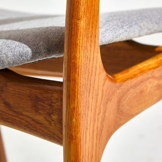 Image 1 of Set of 5 vintage oakwood armchair with wool upholstery model 49 by Erik Buch for O.D. Møbler, 1960s