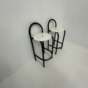Set of 2 1980s bar stools post modern minimalist design
