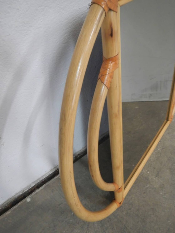 Image 1 of Mirror With Rattan Frame 1970