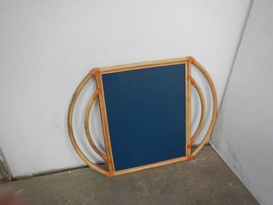 Image 1 of Mirror With Rattan Frame 1970