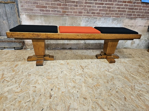 Art Deco Amsterdam School Style Church Pew