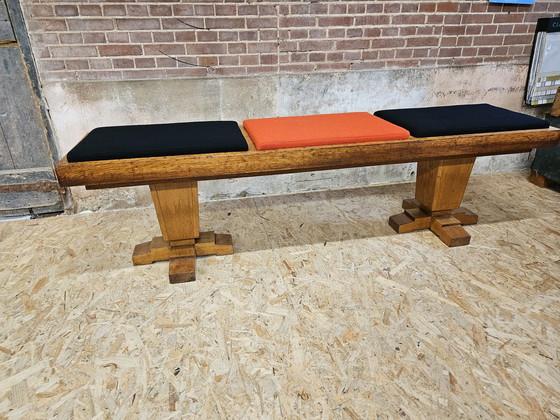 Image 1 of Art Deco Amsterdam School Style Church Pew