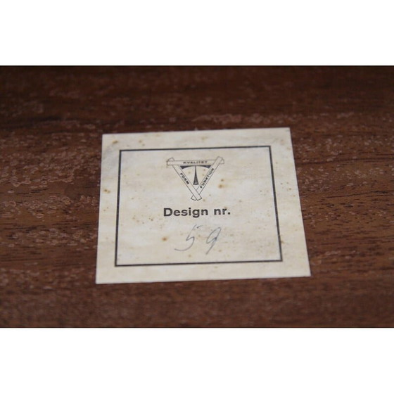 Image 1 of Vintage rosewood and ceramic serving table, Denmark 1960