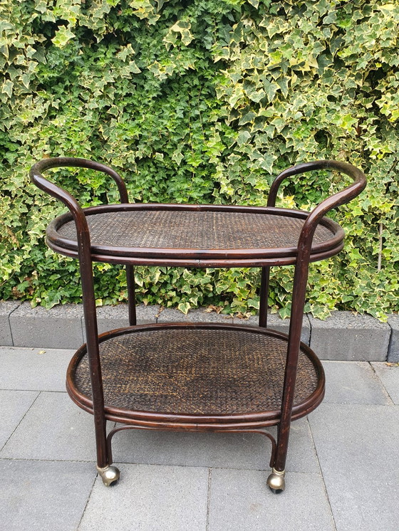 Image 1 of Chariot vintage en rotin