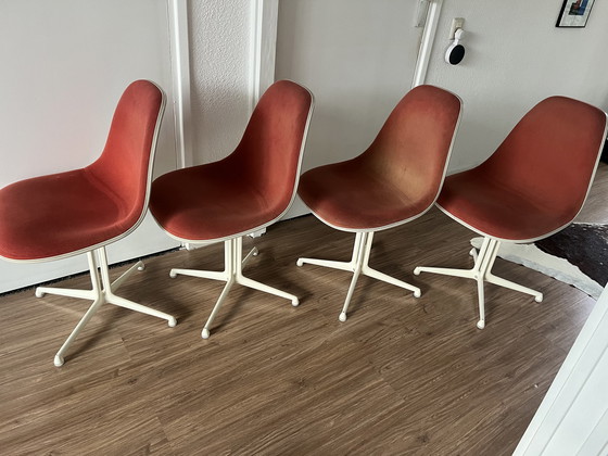 Image 1 of 4x Eames La Fonda Dal Chairs Fiberglass