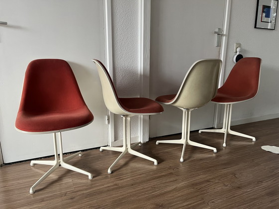 Image 1 of 4x Eames La Fonda Dal Chairs Fiberglass