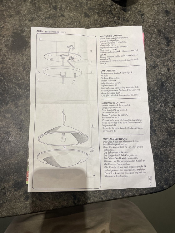 Image 1 of Lampada a sospensione Alien Tre Ci Luce di Luciano Cesaro