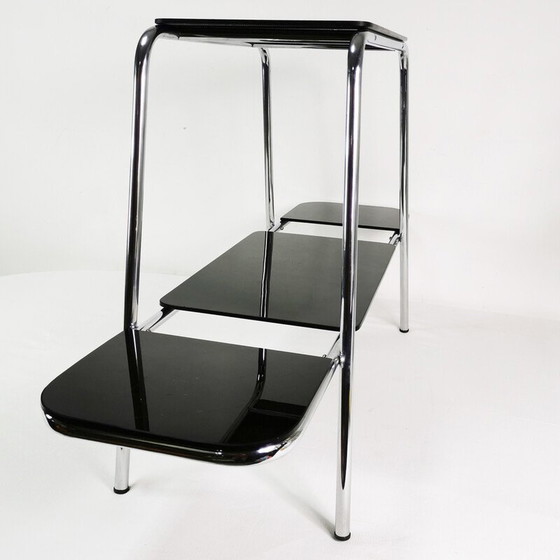Image 1 of Vintage Bauhaus side table in chrome metal, Czechoslovakia 1940