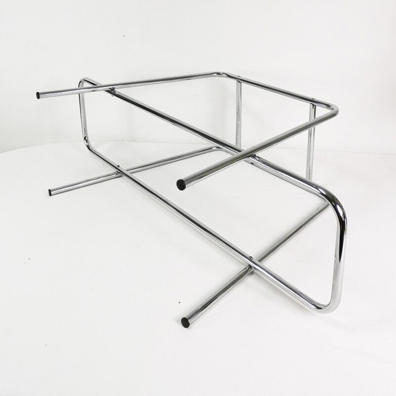 Image 1 of Vintage Bauhaus side table in chrome metal, Czechoslovakia 1940