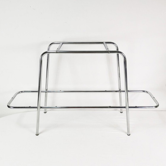 Image 1 of Vintage Bauhaus side table in chrome metal, Czechoslovakia 1940