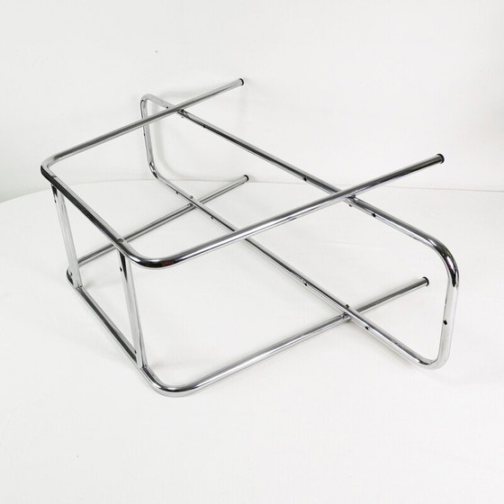 Image 1 of Vintage Bauhaus side table in chrome metal, Czechoslovakia 1940