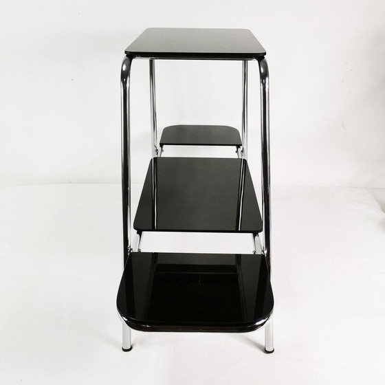Image 1 of Vintage Bauhaus side table in chrome metal, Czechoslovakia 1940