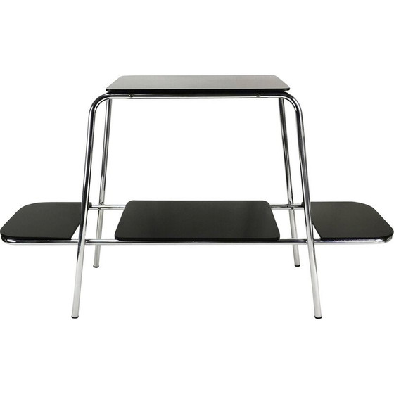 Image 1 of Vintage Bauhaus side table in chrome metal, Czechoslovakia 1940