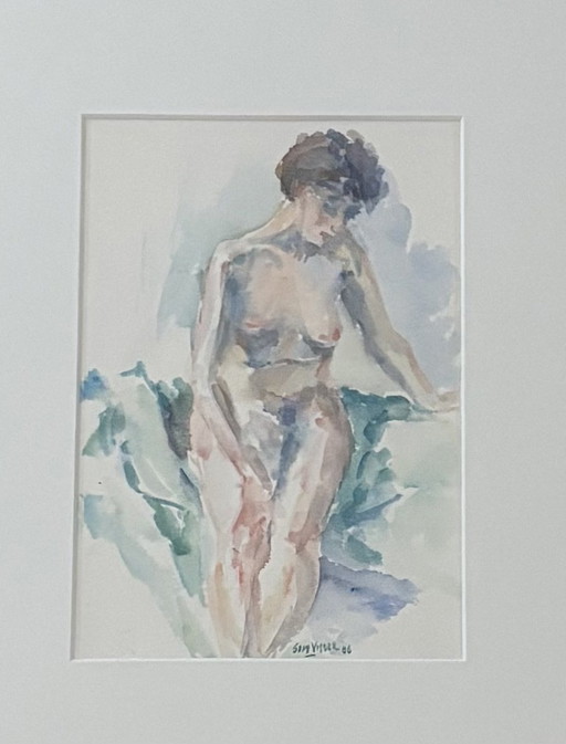 Watercolor by Renowned Artist Sim Visser