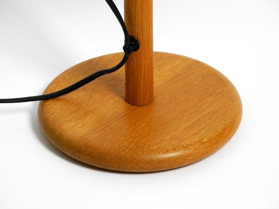 Image 1 of Original 1960S Temde Table Lamp Made Of Oak Wood And With Height-Adjustable Shade