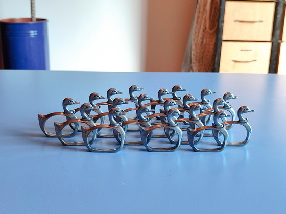 Image 1 of 18x Anelli per tovaglioli vintage Gelria