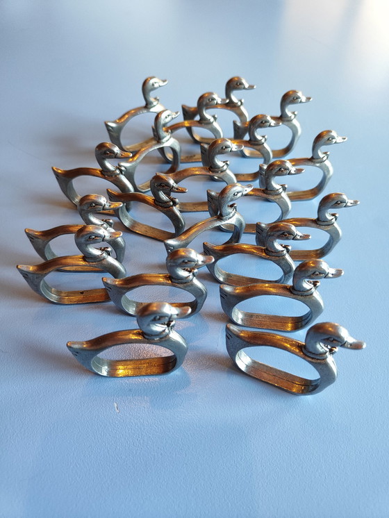 Image 1 of 18x Anelli per tovaglioli vintage Gelria