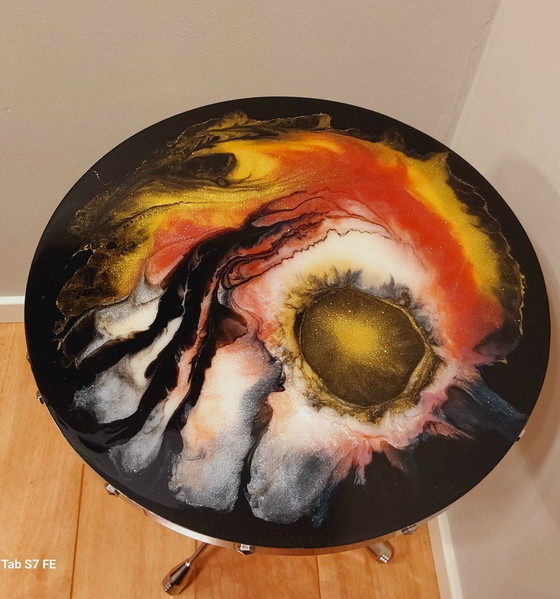 Image 1 of Tavolino laterale in acciaio inossidabile. 