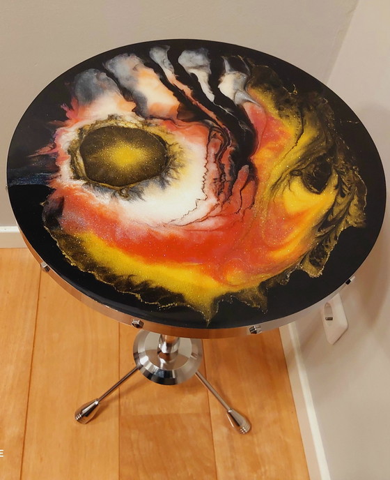 Image 1 of Tavolino laterale in acciaio inossidabile. 