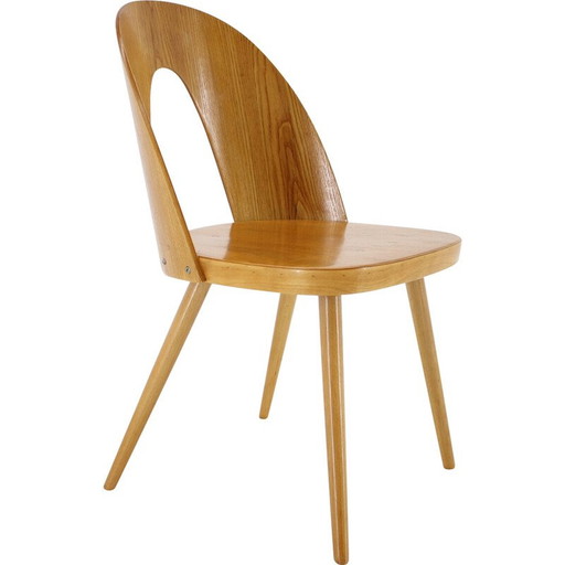 Vintage walnut chair by Antoni Suman, Czechoslovakia 1960